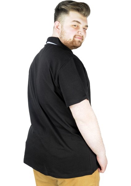 Erkek Polo T Shirt Explore The World 22313 Siyah