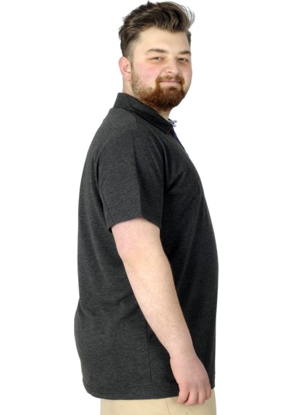 Büyük Beden T-Shirt Polo 3 Crown 22331 Antrasit fiyatları