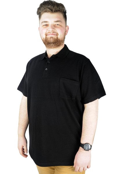 T-Shirt Polo Yaka Cepli Klasik 20550 Siyah