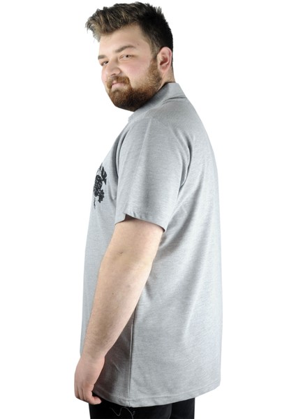 Erkek T Shirt Polo Skull 22304 Gri Melanj fiyatları