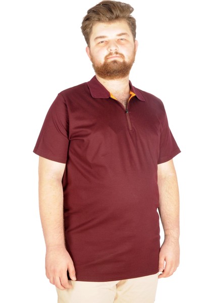 T-Shirt Polo Likralı Fermuarlı Yaka 21029