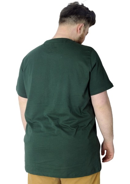 Büyük Beden T-Shirt Baskılı Future 22154 Nefti
