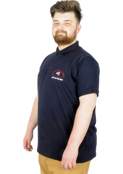 Büyük Beden T-Shirt Polo New World 22339 Lacivert fiyatları