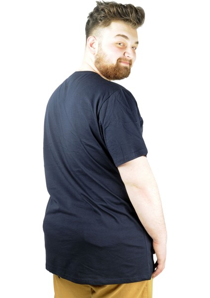Büyük Beden Erkek Tshirt V Yaka 20032 Lacivert fiyatları