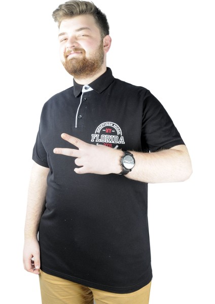 Erkek T Shirt Polo Florida 22303 Siyah