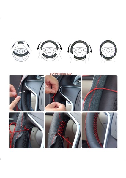 Honda Civic Direksiyon Kılıfı Dikmeli Soft Kırmızı Ipli fırsatları