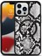 iPhone 14 Pro Max Için Desen Baskılı Yüzük Tutuculu Telefon Kılıfı - Beyaz (Yurt Dışından) 1