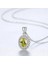 Sarı Oval Birthstone Parlak Kolye Kolye Kadınlar Için Parlak Güneş Çiçek Düğün Kolye Gümüş 925 Takı | Kolyeler(Yurt Dışından) 3