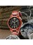 Doğal Sandal Ahşap Erkekler Spor Saatler Ahşap Saati Ahşap Erkekler Için Ahşap Bambu Saatler Ahşap Kayış Kuvars Mens Chronograph Relogio | Kuvars Saatler (Kırmızı) 3