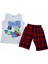 Erkek Çocuk Kaykay Desenli Şortlu Takım 1