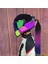 Kask Pigtails Punk Yeniden Kullanılabilir Kask Saç Kirli Örgüler Bisiklet Bisikleti Mor Mavi Için 3