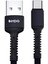 Imeng 3A Usba To Type-C Pro Braided Örgülü Data ve Hızlı Şarj Kablosu Siyah 1
