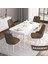 Concept Iza Serisi 80 x 132 cm Açılabilir Mdf Masa Beyaz Mutfak Masa Takımı 4 Sandalye 1