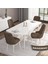 Concept Iza Serisi 80 x 132 cm Açılabilir Mdf Masa Beyaz Mutfak Masa Takımı 4 Sandalye 2