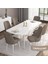 Concept Iza Serisi 80 x 132 cm Açılabilir Mdf Masa Beyaz Mutfak Masa Takımı 6 Sandalye 2