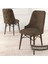 Concept Iza Serisi 80 x 132 cm Açılabilir Mdf Beyaz Masa Ceviz Ayak Mutfak Masa Takımı 6 Sandalye 4