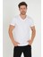 Erkek V Yaka T-Shirt -Beyaz 5