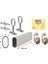 Dolap Içi Askılık Borusu Alüminyum Oval 60,5 cm + 2 Adet Oval Ayaklı Flanş + 2 Adet Oval Sabit Flanş + Montaj Vidaları Set 1