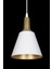 Trend Modern Tasarım Eskitme Detaylı Beyaz Içi Gold Renk Metal Tekli Avize 2