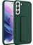 Samsung Galaxy S22 Plus Kapak Qstand Silikon Kılıf - Koyu Yeşil 1