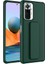 Xiaomi Redmi Note 10 Pro Kapak Qstand Silikon Kılıf - Koyu Yeşil 1