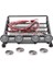 Rc /10 Alaşımlı Çatı Rafı, Redcat Arabası Için Yuvarlak LED Işığı ile 4