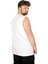 Battal Beden Erkek Kolsuz Tshirt Düz 20003 Beyaz 3