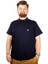 Büyük Beden T-Shirt Polo Cep Sup Basic 21557 Lacivert 1