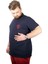 Büyük Beden T-Shirt Polo Cep Sup Md Basic 21555 Lacivert 2