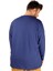 Büyük Beden Erkek Tshirt Likralı Bisiklet Yaka 20102 Indigo 4
