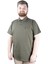 Büyük Beden T Shirt Polo Likralı Süprem Nakış 21554 Haki 3