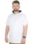 Büyük Beden T-Shirt Kapşonlu Barcode 22178 Beyaz 1