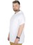 Büyük Beden T-Shirt Kapşonlu Barcode 22178 Beyaz 2