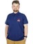 Büyük Beden T-Shirt Polo Design Mx 22346 Indigo 1