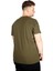 Büyük Beden T-Shirt V Yaka Likralı 20150 Haki 3