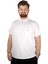 Büyük Beden T-Shirt Polo Cep Sup Basic 21557 Beyaz 1