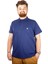 Büyük Beden T-Shirt Polo Cep Sup Basic 21557 Indigo 1