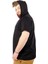 Büyük Beden Oversize Tshirt Bisiklet Yaka Kapşon Basic 21115 Siyah 2