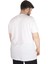 Büyük Beden Tshirt Bisiklet Yaka Nicce 21176 Beyaz 2
