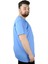 Büyük Beden Erkek Tshirt Bisiklet Yaka Basic 20031 Mavi 2