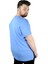 Büyük Beden Erkek Tshirt Bisiklet Yaka Basic 20031 Mavi 3