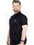 Büyük Beden T-Shirt Polo Steamnoat 22345 Siyah 3