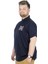 Büyük Beden T-Shirt Polo Embiriodery M 22343 Lacivert 2