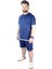 Erkek T Shirt Kapşonlu Sweep Check 22136 Indigo 1