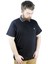 Büyük Beden T Shirt Polo Likralı Süprem Nakış 21554 Siyah 4