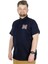 Büyük Beden T-Shirt Polo Embiriodery M 22343 Lacivert 1