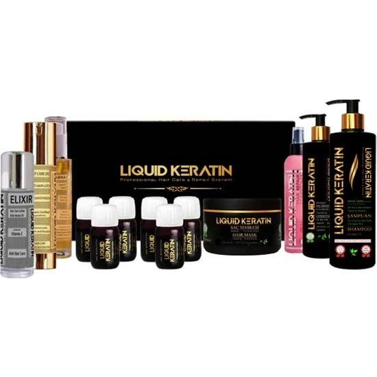 Liquid Keratin Mega Keratin Seti - Kökten Uca Komple Saç Bakımı