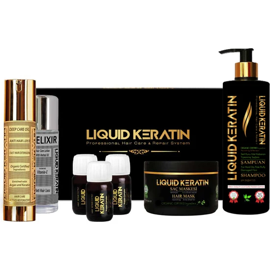 Liquid Keratin Mega Keratin Mini Set Kökten Uca Saç Bakımı