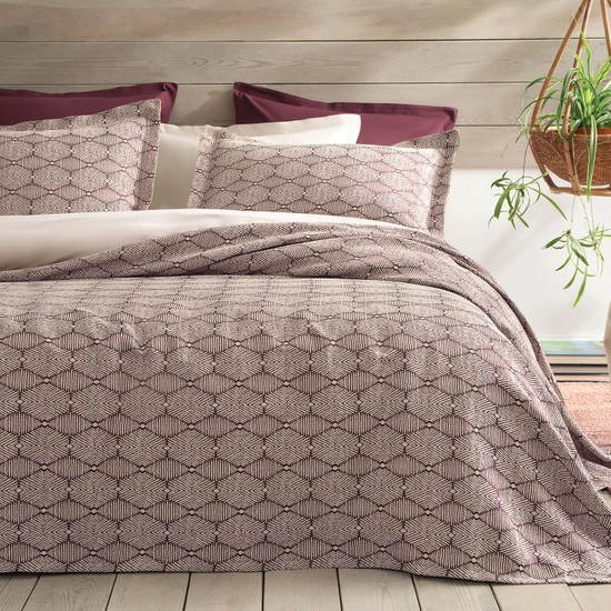 Yataş Bedding Morty Çift Kişilik Yatak Örtüsü Seti Bordo