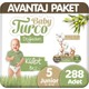 Baby Turco Doğadan Avantaj Paket Külot Bez 5 Beden 12-25 kg 288'li